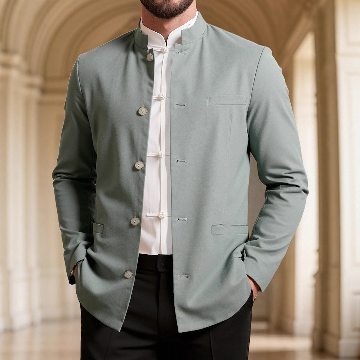 Men's stylish stand-collar blazer Skorter