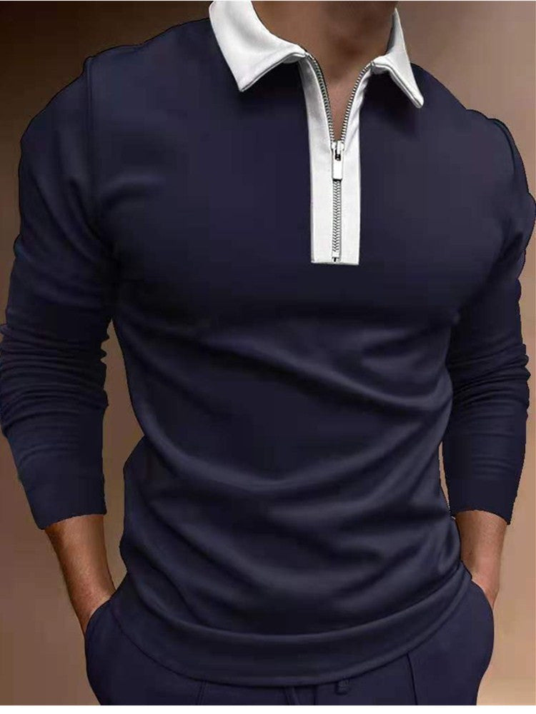 Men's sweatshirt with modern stand-up collar and functional zipper Skorter