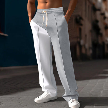 Men's sporty training pants with two contrasting color stripes Skorter
