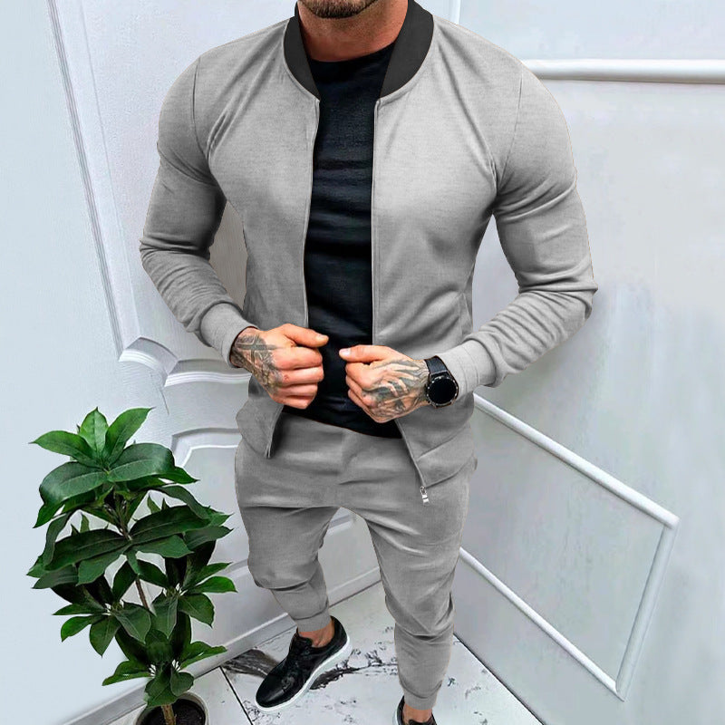 Men's sporty tracksuit with stylish zipper and breathable materials Skorter