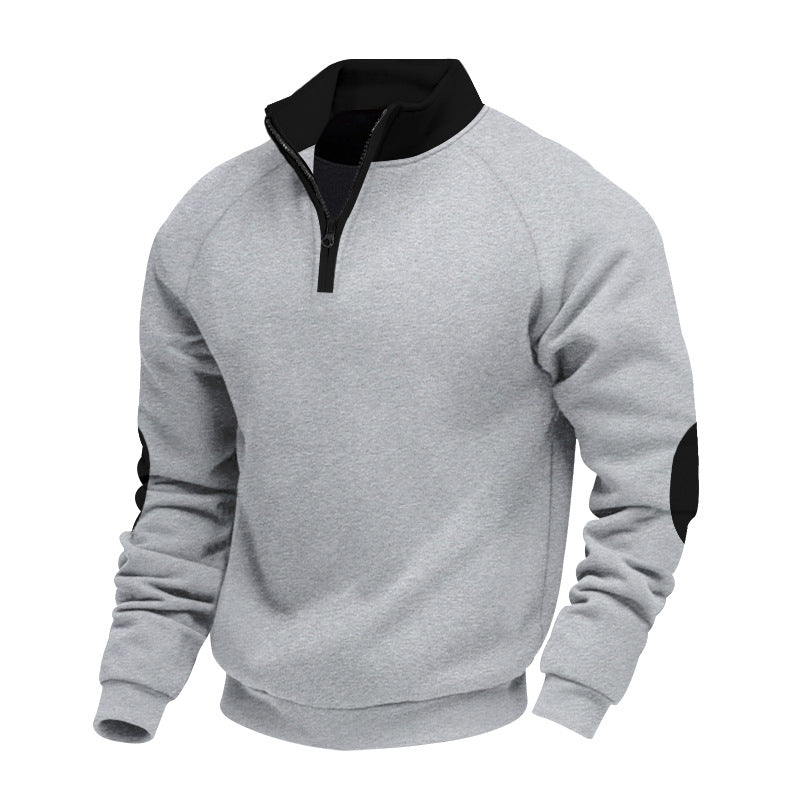 Men's sporty sweater with innovative zipper and contrast arm details Skorter
