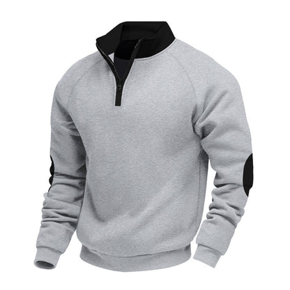 Men's sporty sweater with innovative zipper and contrast arm details Skorter