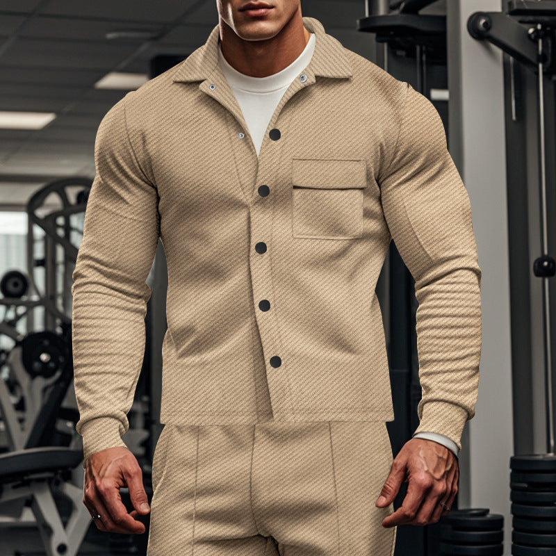 Men's men's jacket made of comfortable fabric with modern button details and chest pocket Skorter