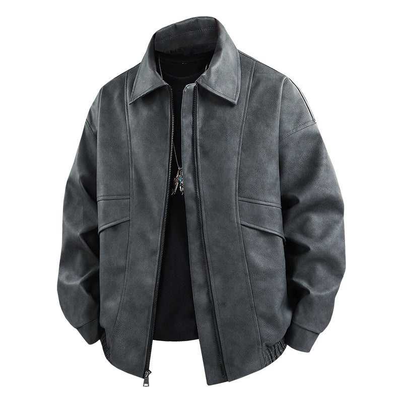 Men's transition jacket in a casual vintage style with side pockets and elastic cuffs Skorter