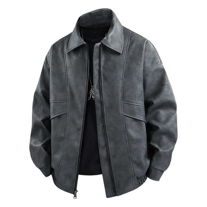 Men's transition jacket in a casual vintage style with side pockets and elastic cuffs Skorter