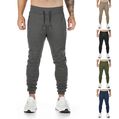 Men's Sporty Jogging Pants with Practical Zipper Pockets Skorter