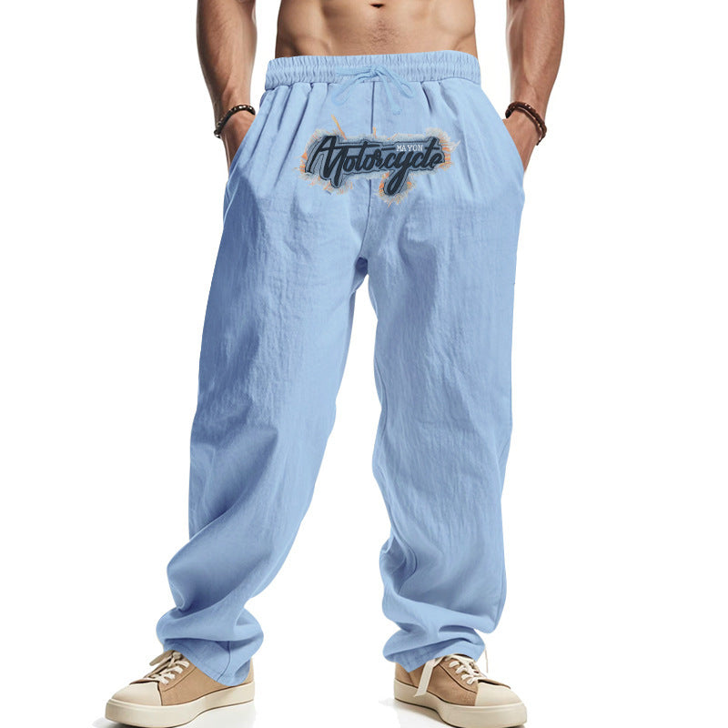 Men's trendy leisure pants with a casual cut and elastic waistband Skorter