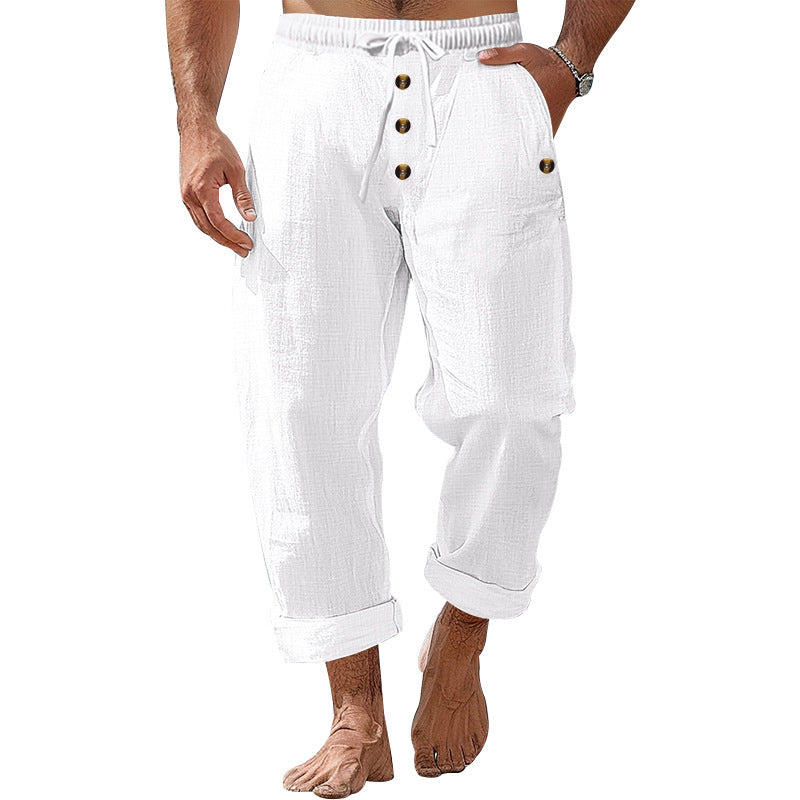 Men's loose beach pants with adjustable drawstring and practical side pockets Skorter