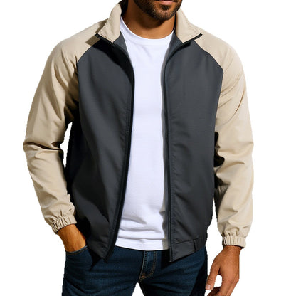 Men's sporty transitional jacket made of tear-resistant material and elastic cuffs Skorter