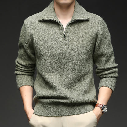 Men's sweater with high collar and zipper Skorter