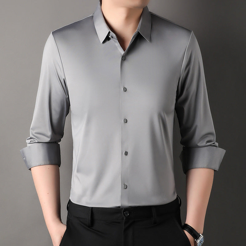 Men's elegant short sleeve shirt with fine shine Skorter