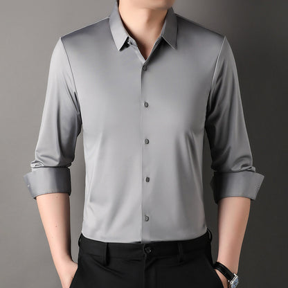 Men's elegant short sleeve shirt with fine shine Skorter