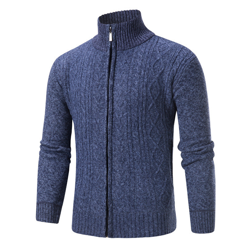 Men's stylish knit sweater with stand-up collar Skorter
