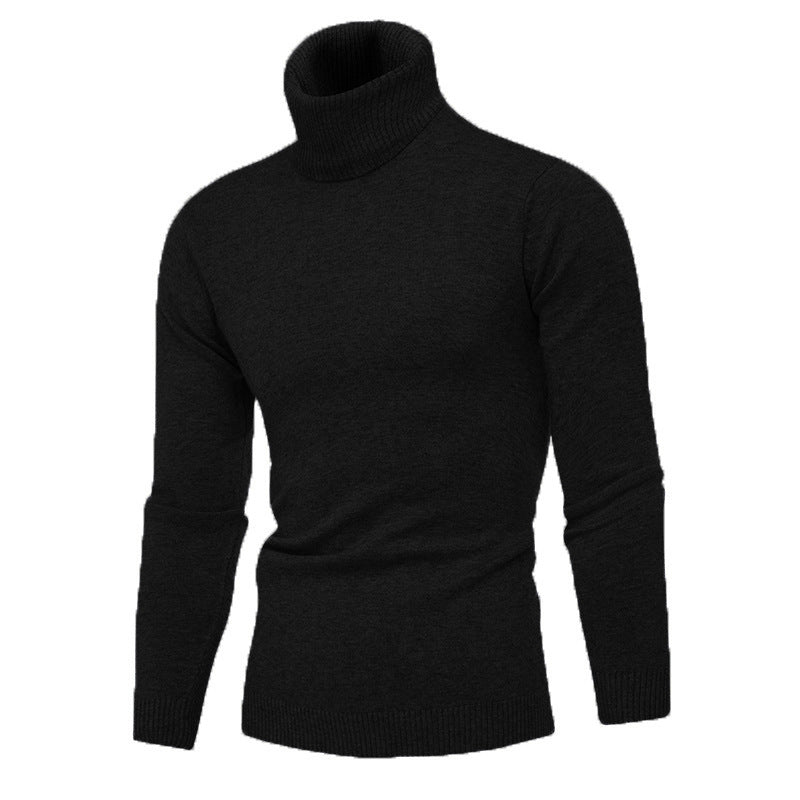 Men's turtleneck sweater made of fine cotton with a fitted cut Skorter