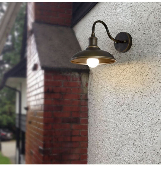 Skorter | Eisenglow - Retro Outdoor Wall Lamp With 1 Iron Light Dome