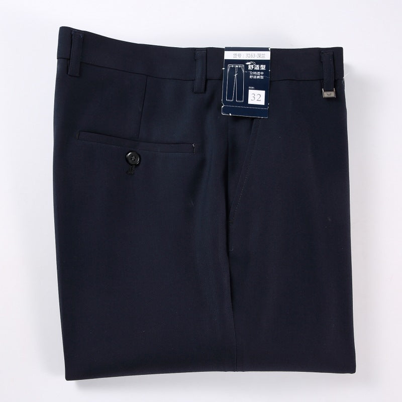 Men's elegant suit trousers with fine textured design Skorter