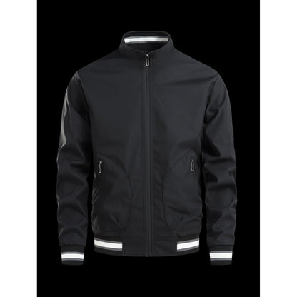 Men's sporty transitional jacket with high collar and practical zip pockets Skorter