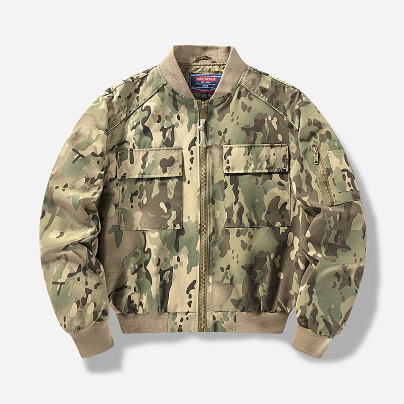 Men's utility bomber jacket with multiple pockets and modular design Skorter