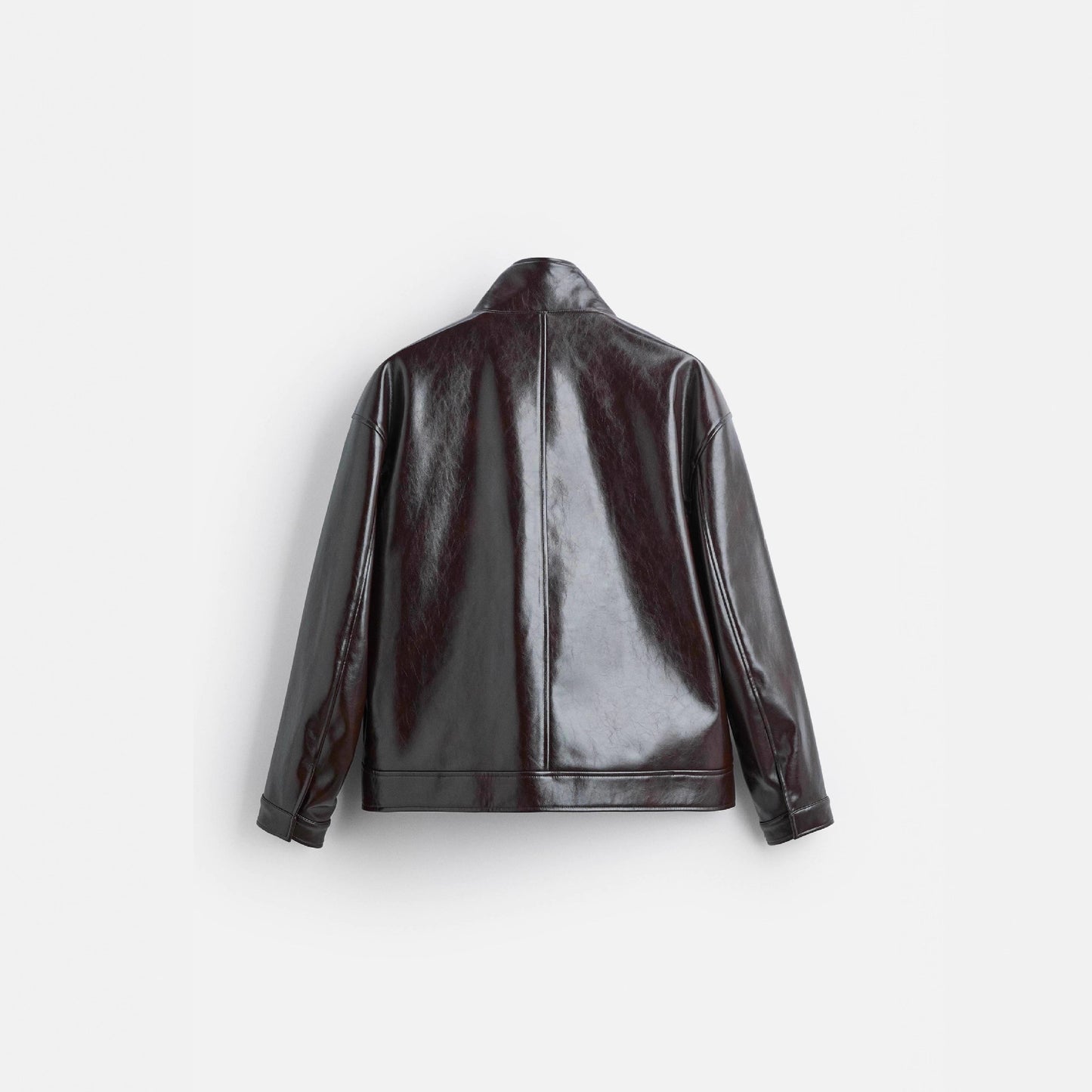 Herrbikerjacka i premiumkonstläder med praktiska fickor med lock.