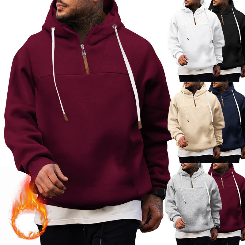 Men's stylish hoodie with innovative zipper and practical drawstrings Skorter