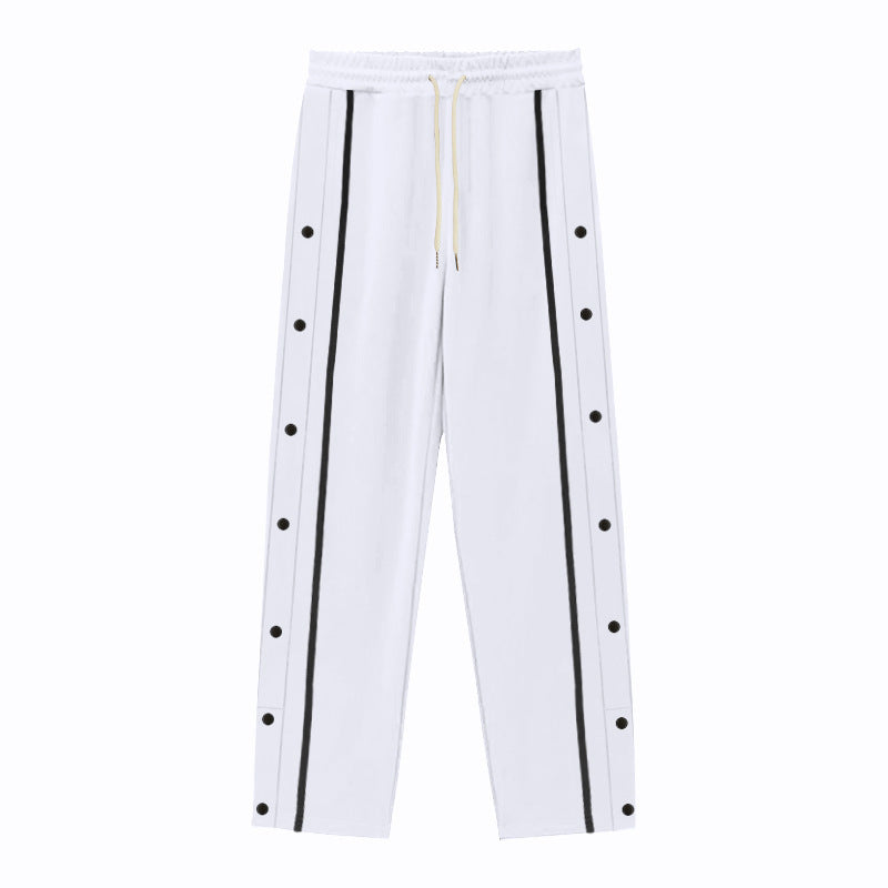 Men's Sporty Snap-Off Jogging Pants with Elastic Waistband Skorter