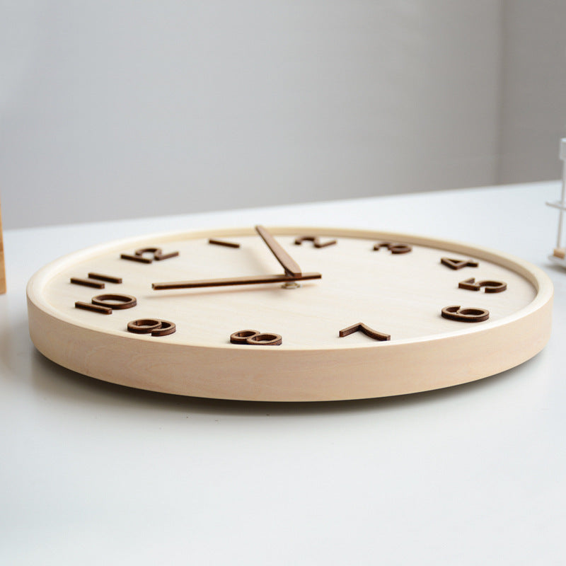 Skorter | Natural Elegance - Round Wood Wall Clock