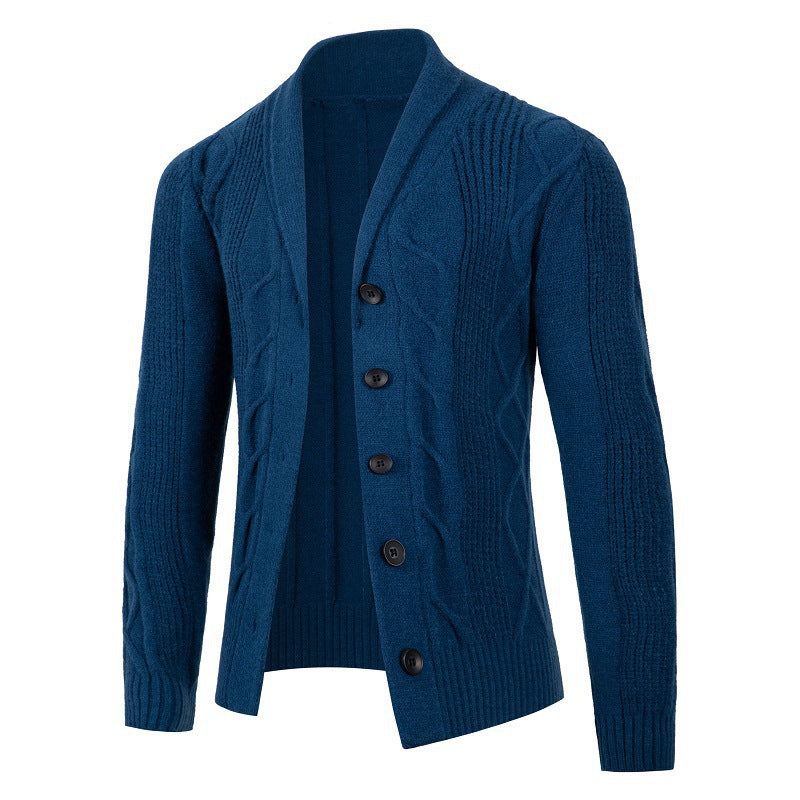 Men's cardigan with modern cable patterns and comfortable fit Skorter