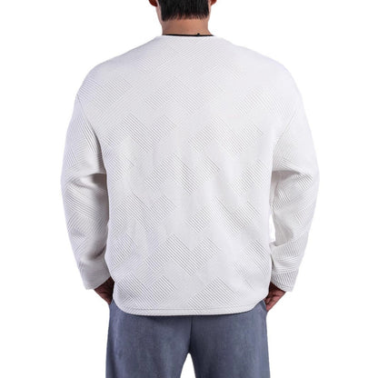 Men's long-sleeve shirt with button-down collar and textured pattern Skorter