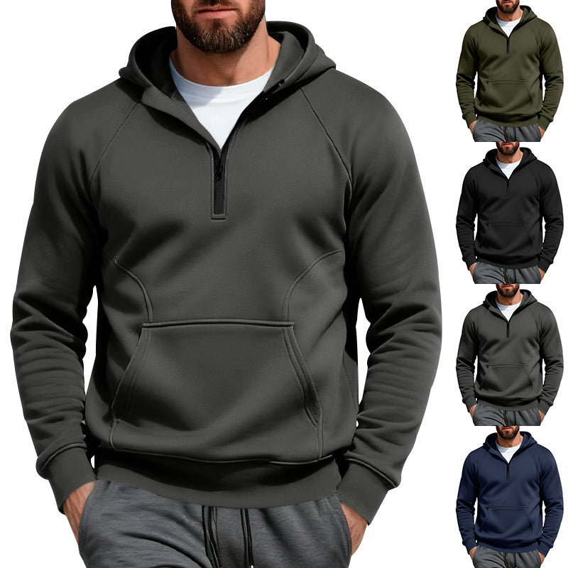 Men's sporty hoodie with modern zipper and practical pockets Skorter