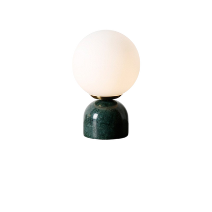 Skorter | Marnor | Marble Table Lamp with Glass Shade – Scandinavian Minimalist Design