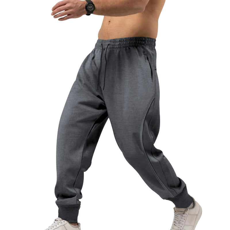 Men's sporty training pants with side zipper Skorter
