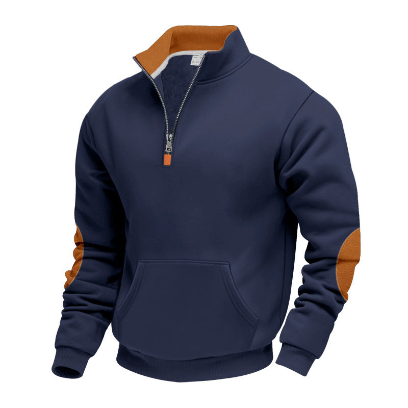 Men's sweater with high collar and trendy zipper Skorter