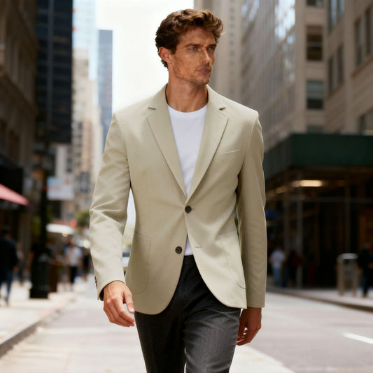 Men's stylish Regular-Fit blazer with two buttons and pockets Skorter