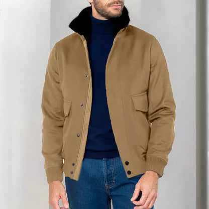 Men's stylish transitional jacket with soft collar and practical side pockets Skorter