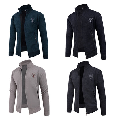 Herrkofta med hög krage och praktiska dragkedjefickor Skorter