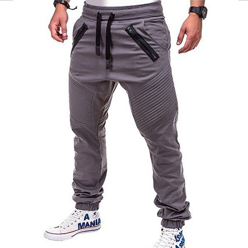 Men's stylish joggers with zippered pockets and elastic waistband Skorter