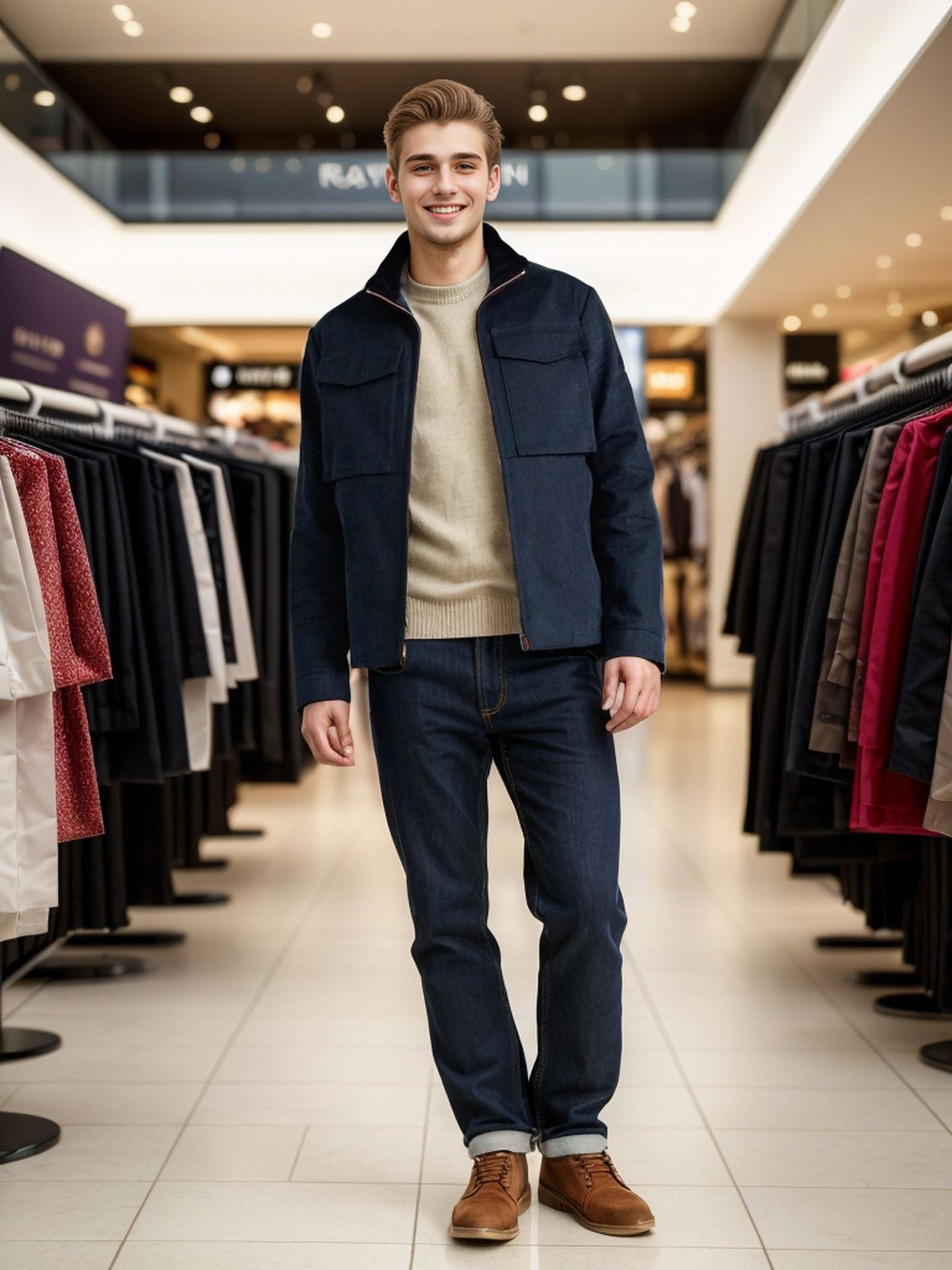 Men's stylish functional jacket in modern design with generous pockets Skorter