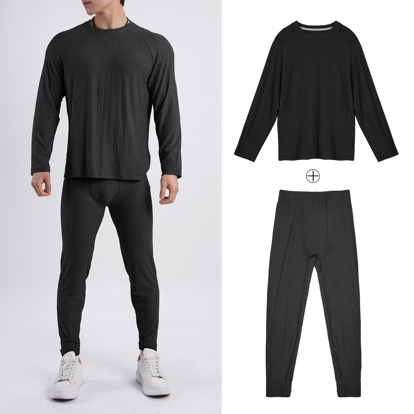 Men's thermal set with innovative heat insulation and moisture-wicking properties Skorter