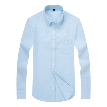 Herrskjorta med button-down-krage och bröstficka Skorter