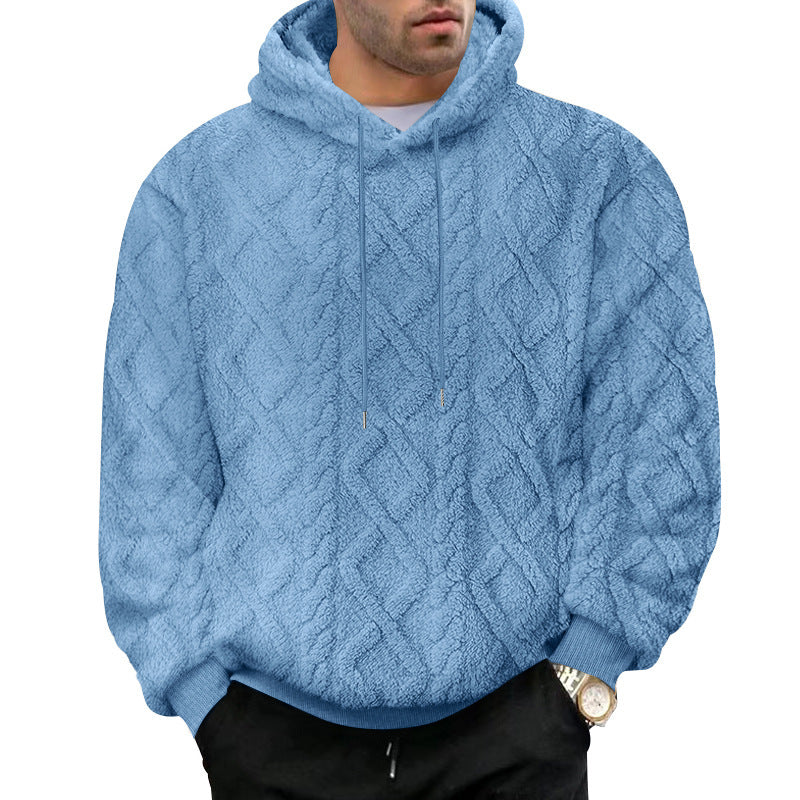 Men's cozy Sherpa hoodie Skorter