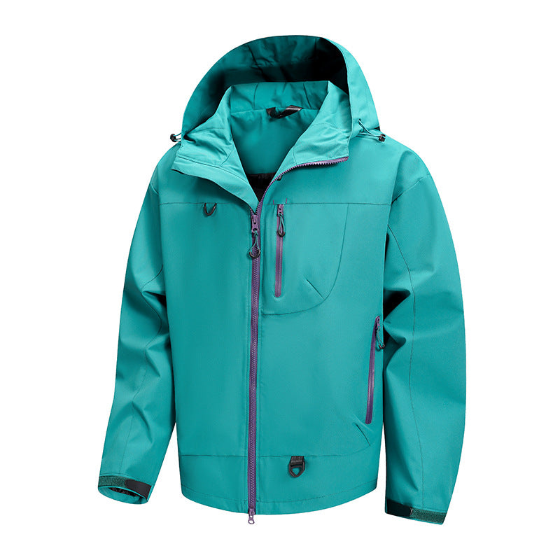 Men's technical outdoor jacket with waterproof fabric and adjustable hood system Skorter