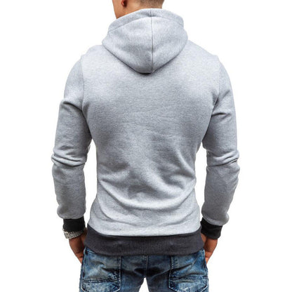 Men's stylish hoodie with side zipper and contrasting sleeves Skorter