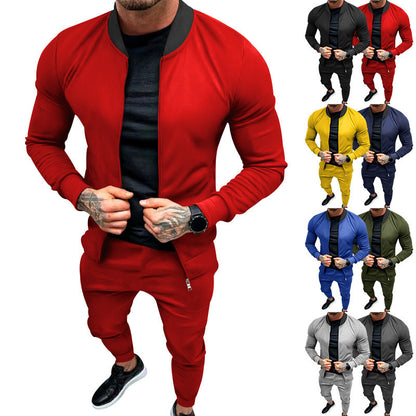 Men's tracksuit with modern stand-up collar and practical zip pockets Skorter