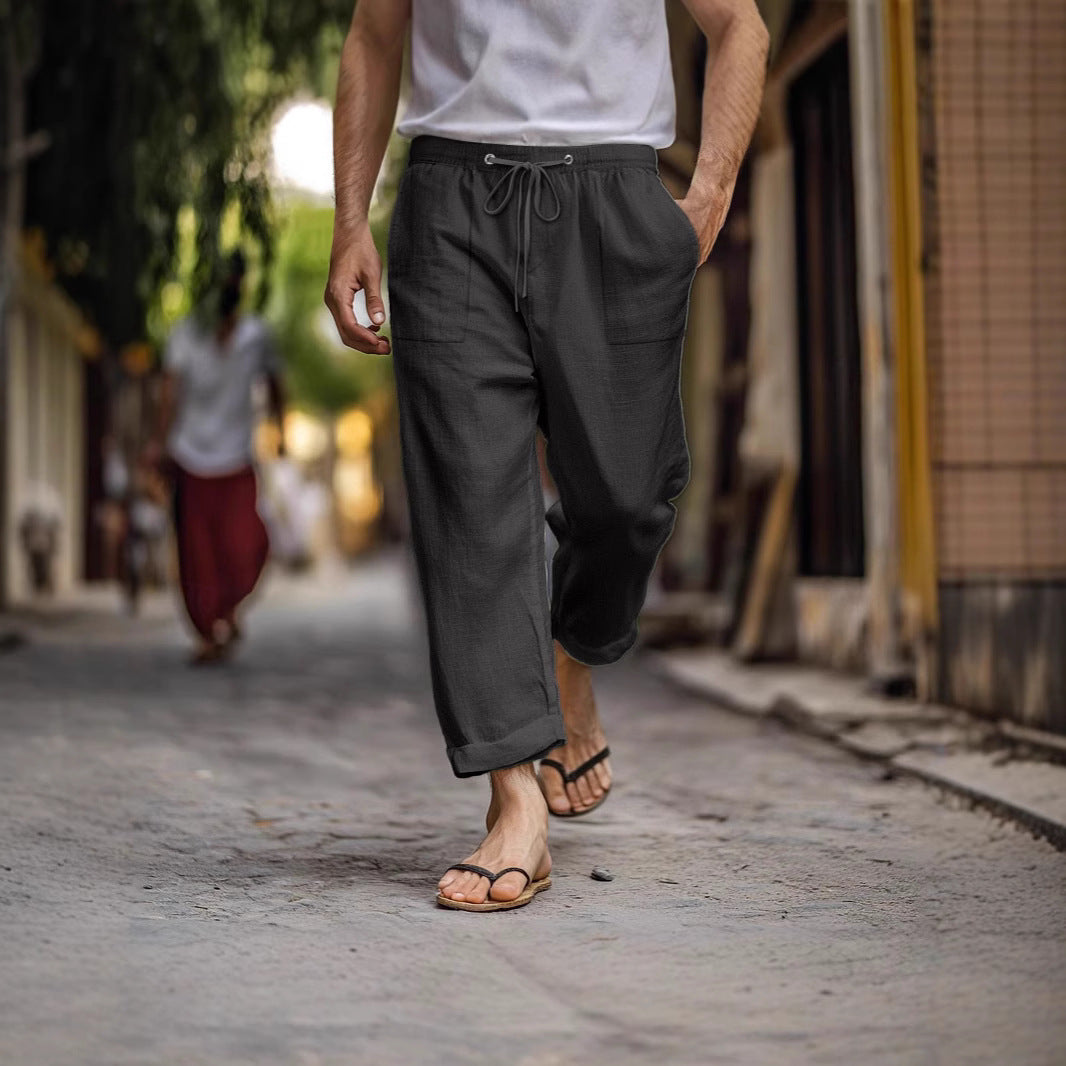Men's airy linen pants Skorter