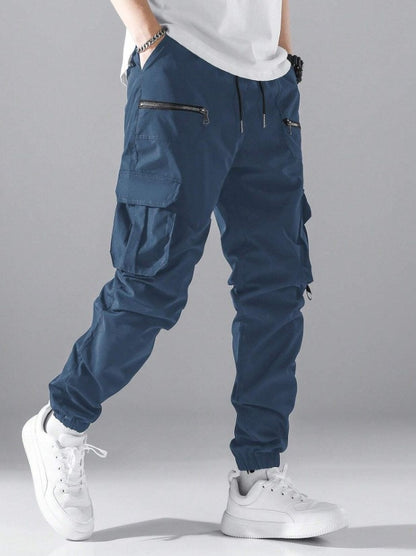 Men's stylish cargo jogger pants with practical pocket design Skorter