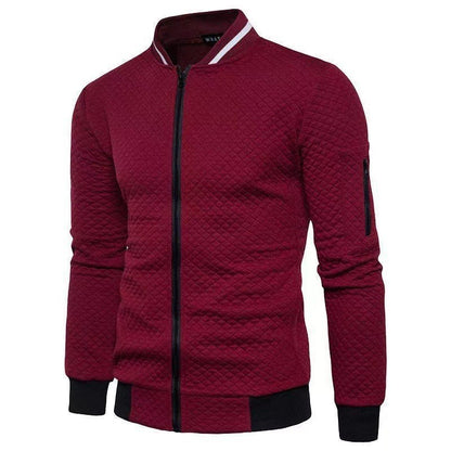 Men's sporty quilted jacket with modern zipper and side pockets Skorter
