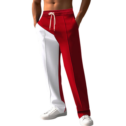 Men's sporty leisure pants with innovative cut and contrast details Skorter