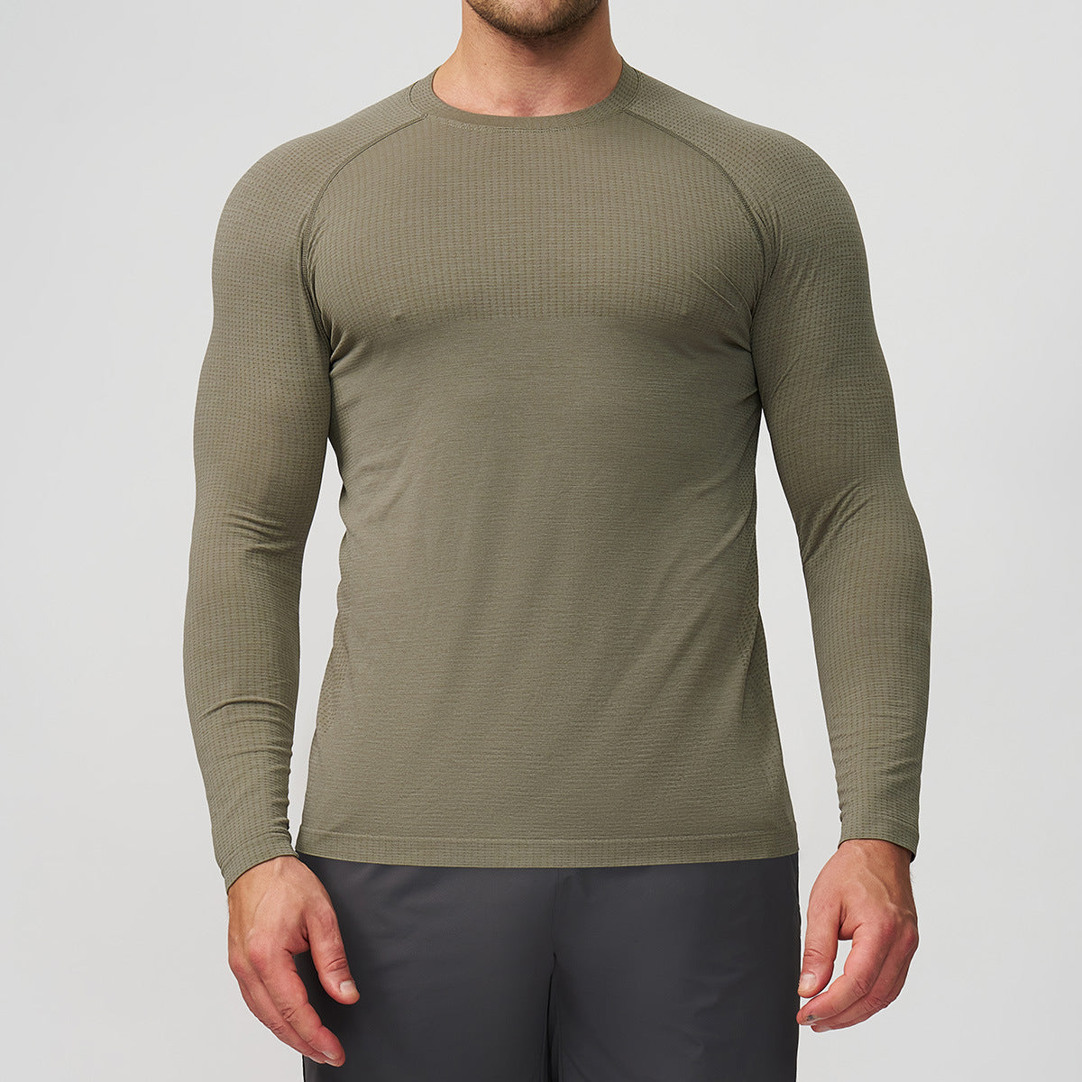 Men's Athletic Long-Sleeve Compression Shirt Skorter