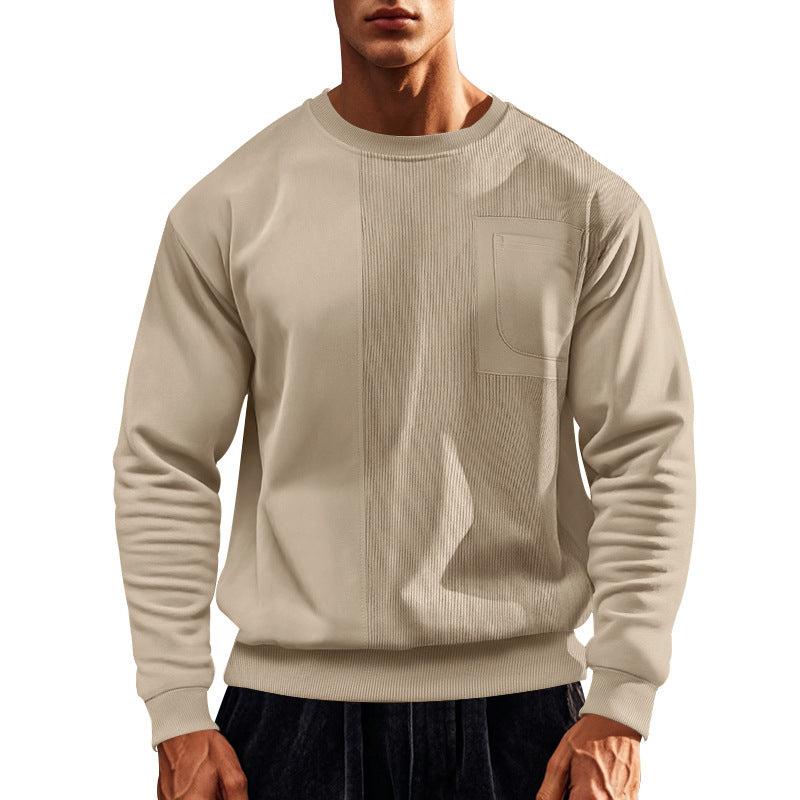 Men's sporty sweatshirt with textured design and practical pocket Skorter