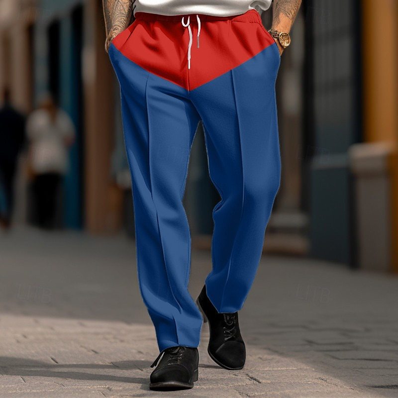Men's sporty jogging pants with contrast details and adjustable drawstring Skorter